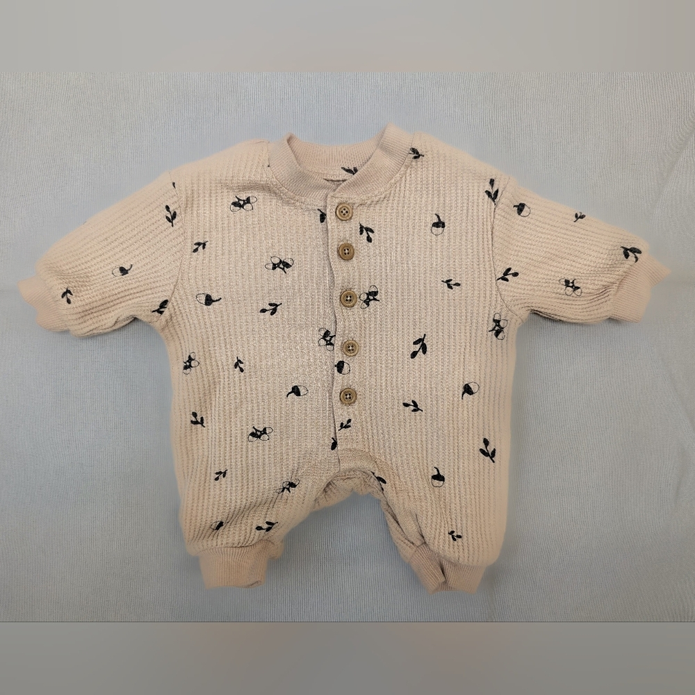 Grayson Mini Acorn Waffle Newborn Onesie